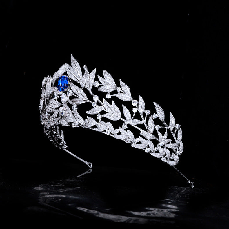 Sapphire Crown Wedding Headdress