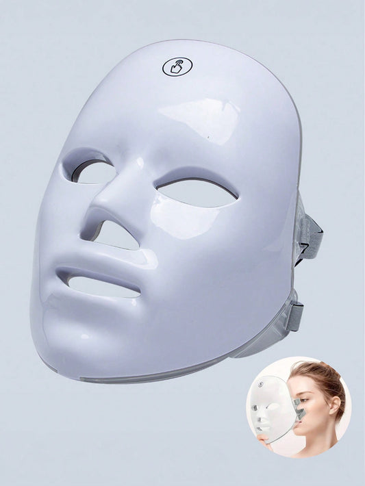 7 Color Led Face Mask Facial Beauty Instrument Skin Care Tool Facial Skin Care Mask, Gifts for Women, Cordless, Portable and Rechargeable