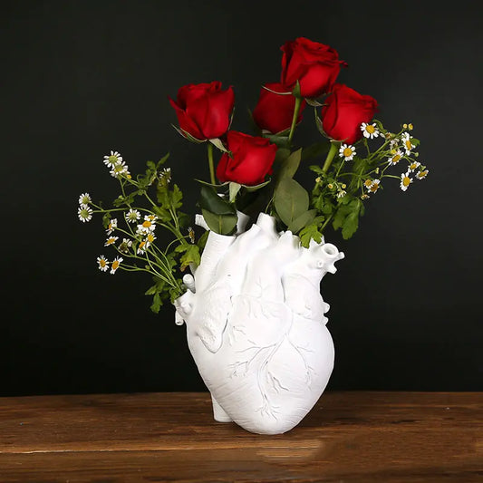 Heart-Shaped Resin Vase